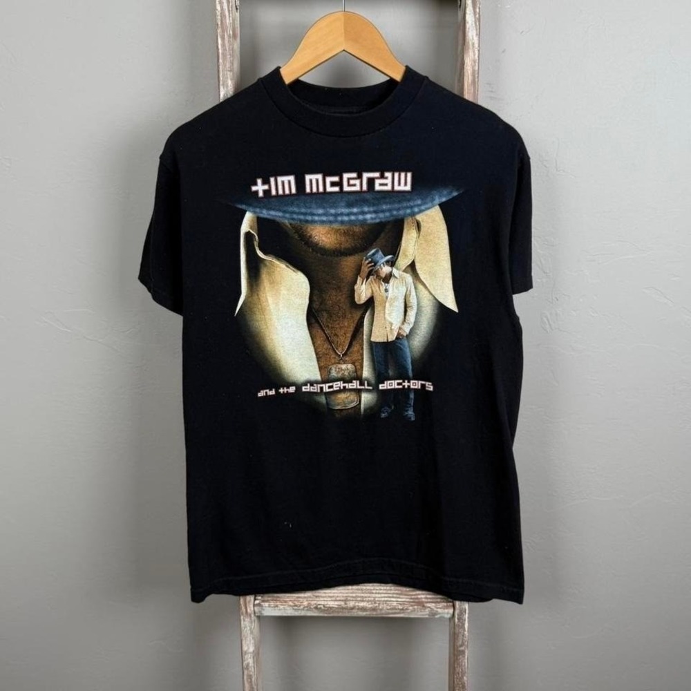Tim McGraw Country Music Band Tour Black T Shirt size Med